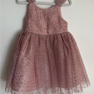 Elegant Pink Glitter Kids Formal Dress